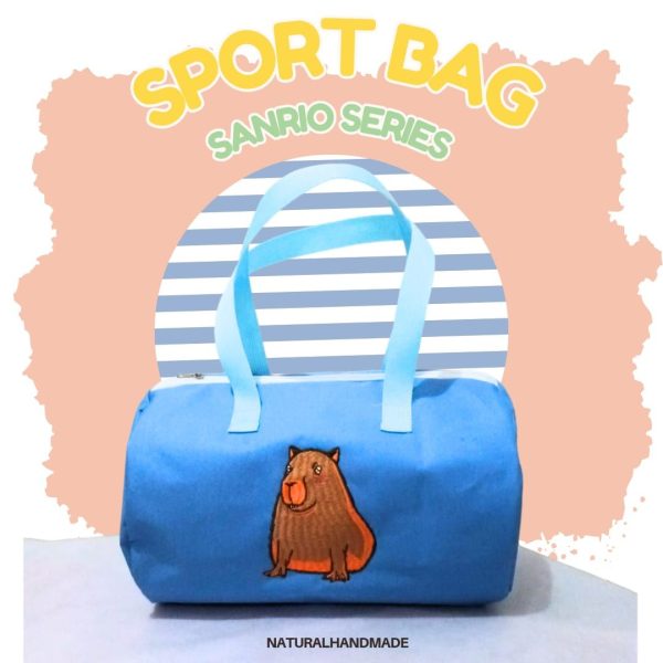 Souvenir Ultah Tema Sanrio Yang Lucu sport bag tas olahraga tema gambar cinnamoroll, my melody dan kuromi - souvenir ulang tahun anak unik