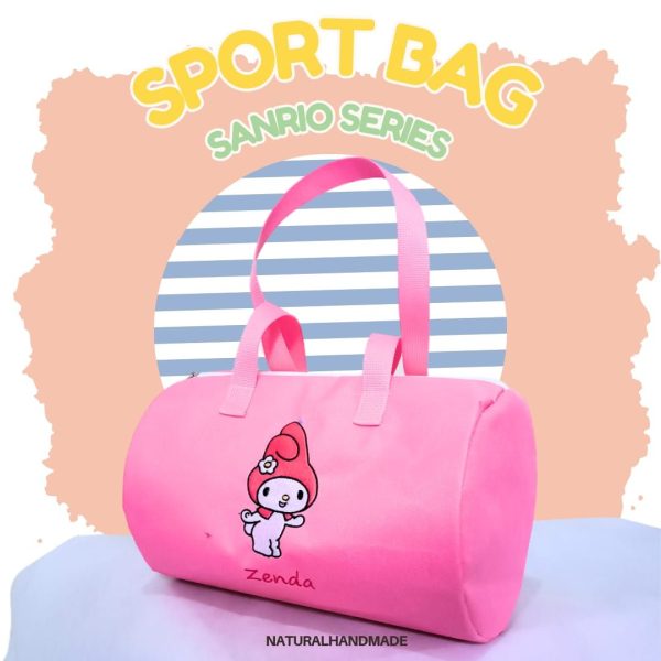Souvenir Ultah Tema Sanrio Yang Lucu sport bag tas olahraga tema gambar cinnamoroll, my melody dan kuromi - souvenir ulang tahun anak unik