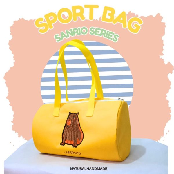 Souvenir Ultah Tema Sanrio Yang Lucu sport bag tas olahraga tema gambar cinnamoroll, my melody dan kuromi - souvenir ulang tahun anak unik
