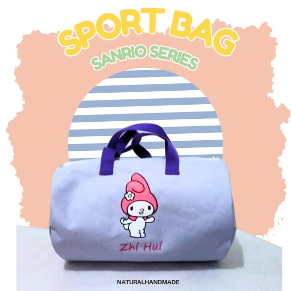 Souvenir Ultah Tema Sanrio Yang Lucusport bag tas olahraga tema gambar cinnamoroll, my melody dan kuromi - souvenir ulang tahun anak unik