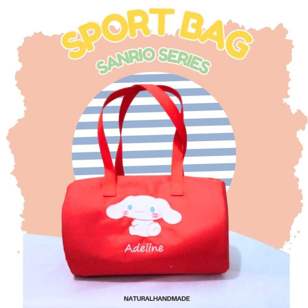 Souvenir Ultah Tema Sanrio Yang Lucu sport bag tas olahraga tema gambar cinnamoroll, my melody dan kuromi - souvenir ulang tahun anak unik