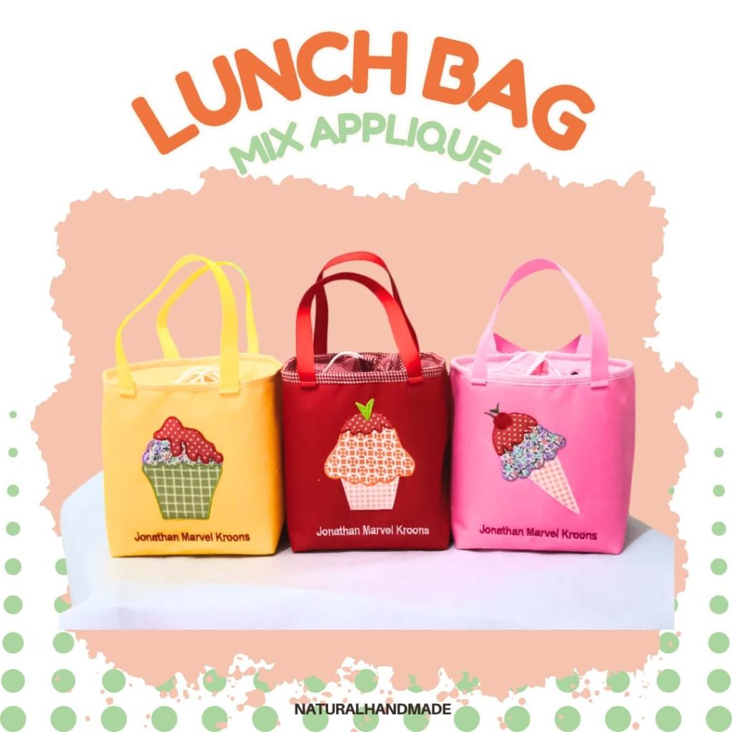 Lunch bag kotak aneka gambar - souvenir ulang tahun anak customized