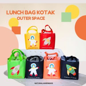 Lunch bag tema astronot luar angkasa - souvenir ulang tahun anak