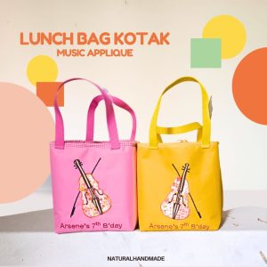lunch bag kotak tema musik - souvenir ultah anak musik yang asyik