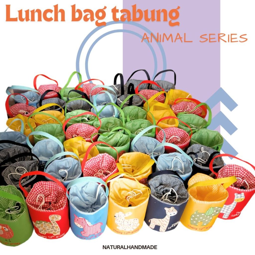 lunch bag hewan kesukaan: souvenir ulang tahun customized