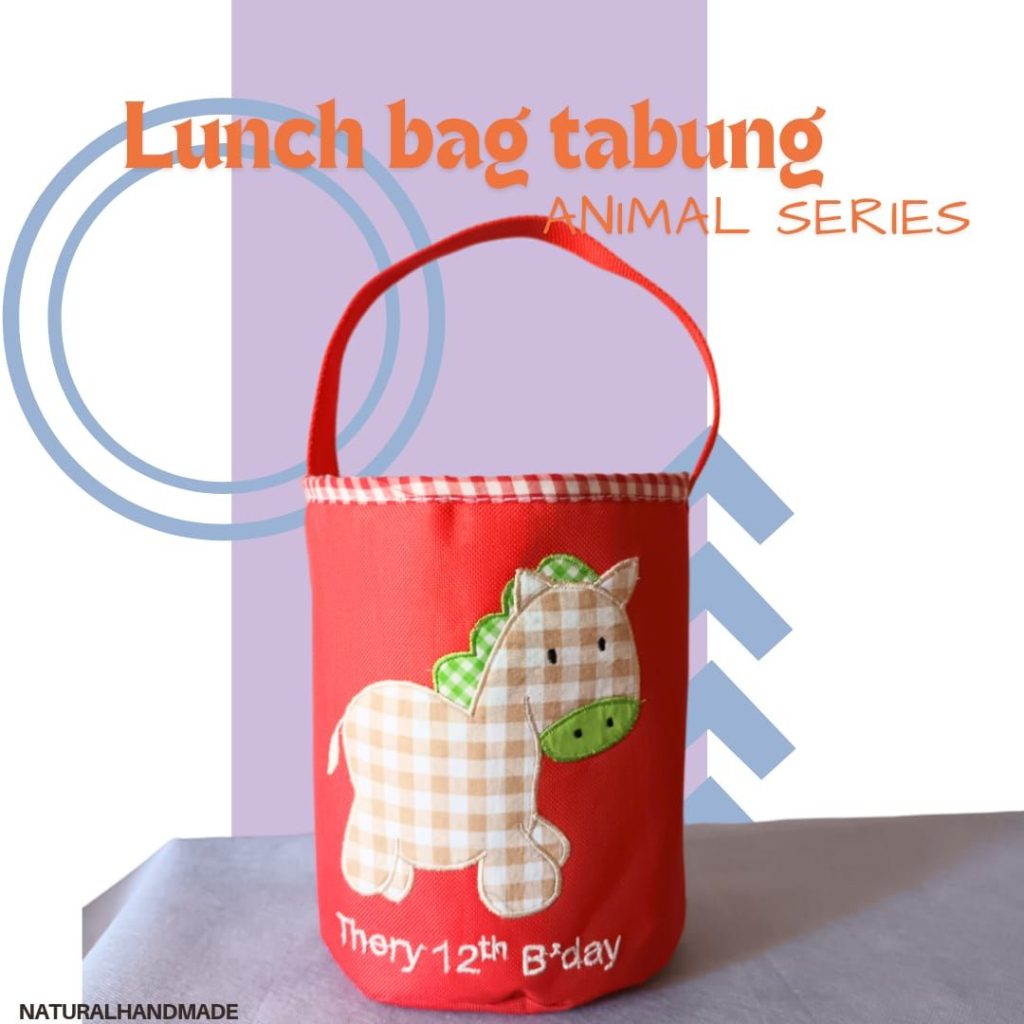 lunch bag hewan kesukaan: souvenir ulang tahun customized