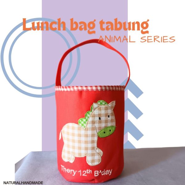 lunch bag hewan kesukaan: souvenir ulang tahun customized
