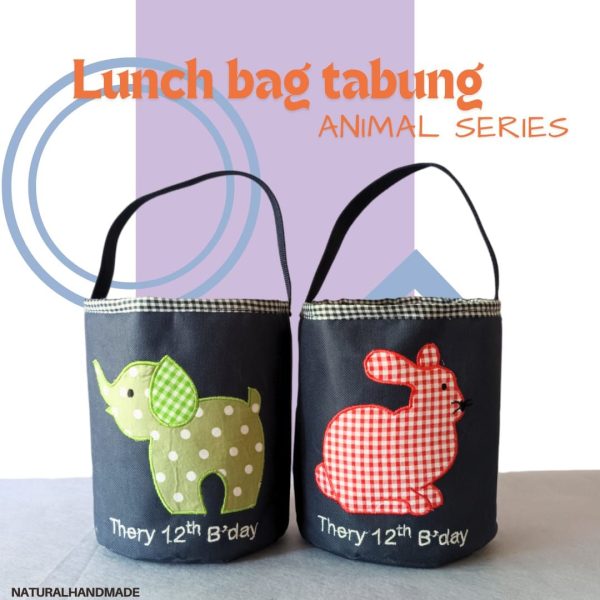 lunch bag hewan kesukaan: souvenir ulang tahun customized