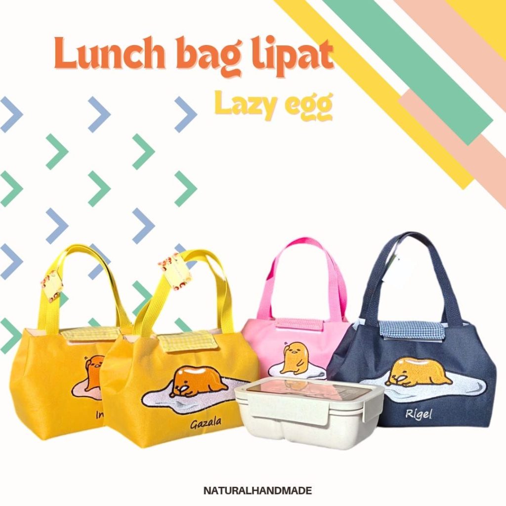 Lunch Bag Lipat Gudetama: Souvenir Unik untuk Anak-anak yang Ceria