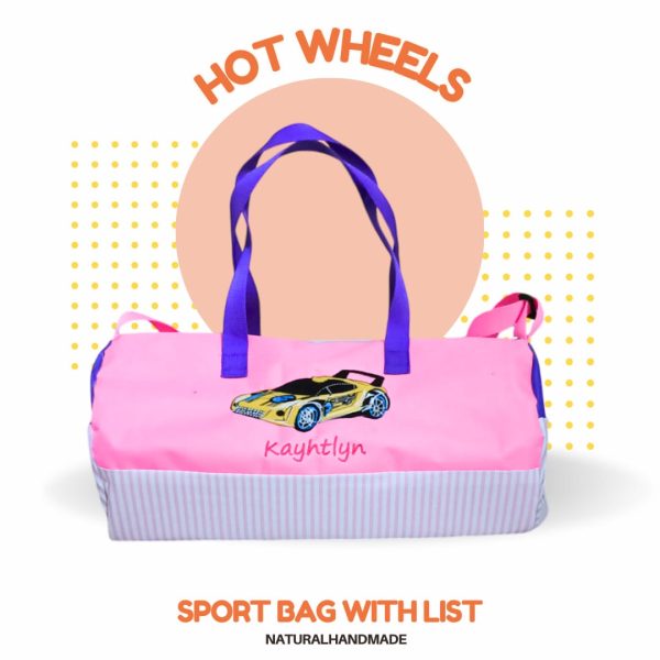 sport bag hot wheels - souvenir ultah anak kekinian tema mobil balap | natural handmade