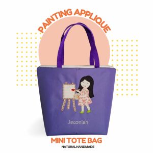mini tote gambar melukis - souvenir anak yang berbeda | natural handmade