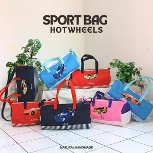 sport bag hot wheels - souvenir ultah anak kekinian tema mobil balap | natural handmade