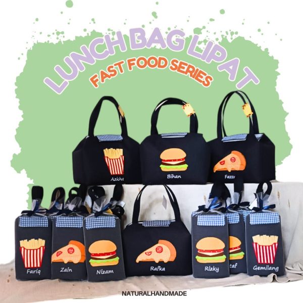 lunch bag lipat fast food custom Tas bekal makan siang - souvenir ultah paling hits dan murah | natural handmade