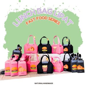 lunch bag lipat fast food custom Tas bekal makan siang - souvenir ultah paling hits dan murah | natural handmade