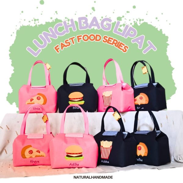 lunch bag lipat fast food custom Tas bekal makan siang - souvenir ultah paling hits dan murah | natural handmade