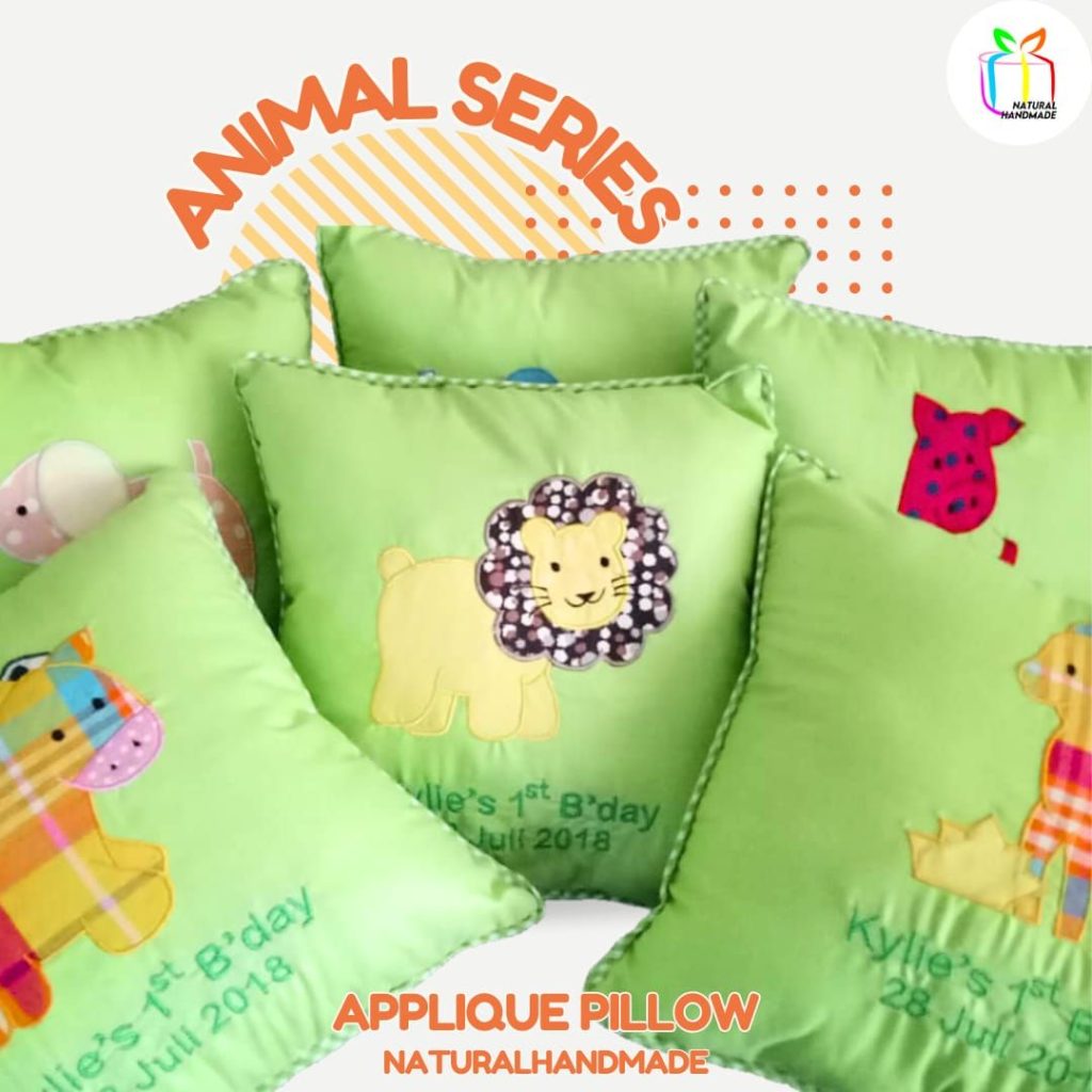 Bantal gambar seri binatang souvenir ulang tahun anak unik | natural handmade