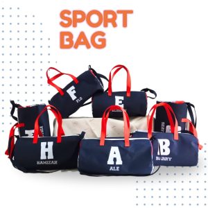 Sport Bag Custom Inisial Nama – Souvenir Ultah Anak Remaja yang Kekinian dan Fungsional