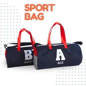 Sport Bag Custom Inisial Nama – Souvenir Ultah Anak Remaja yang Kekinian dan Fungsional