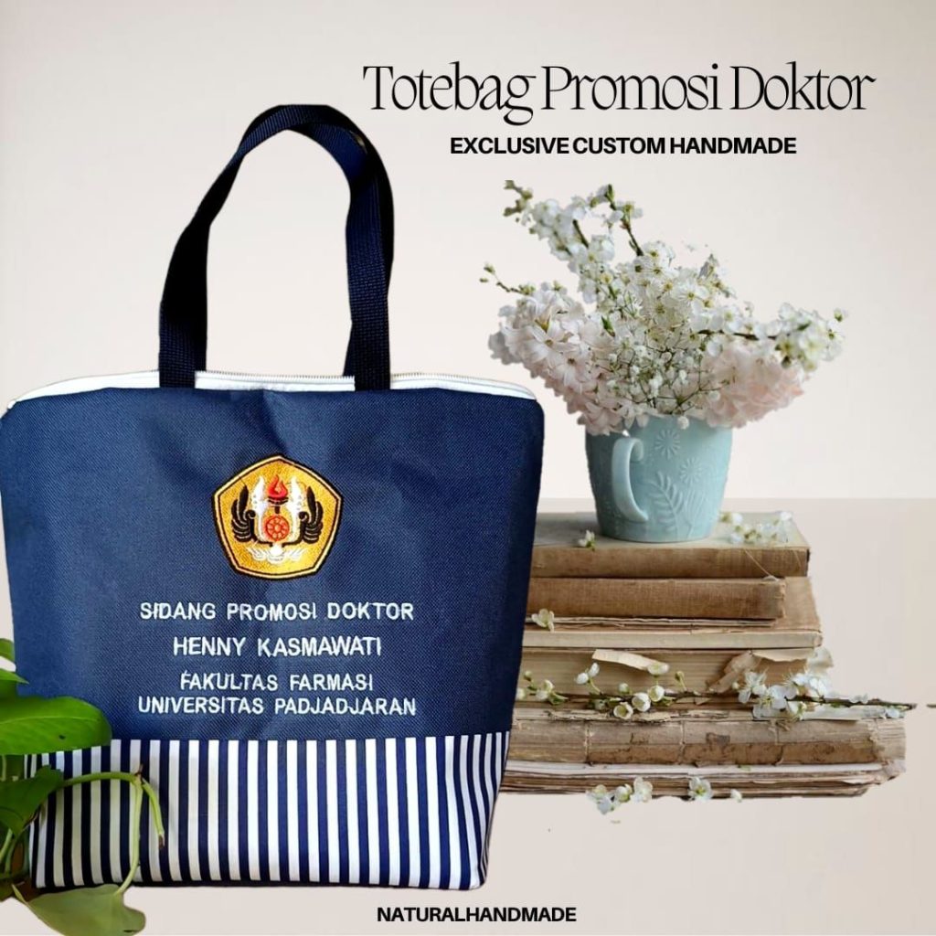 Totebag souvenir sidang promosi doktor natural handmade