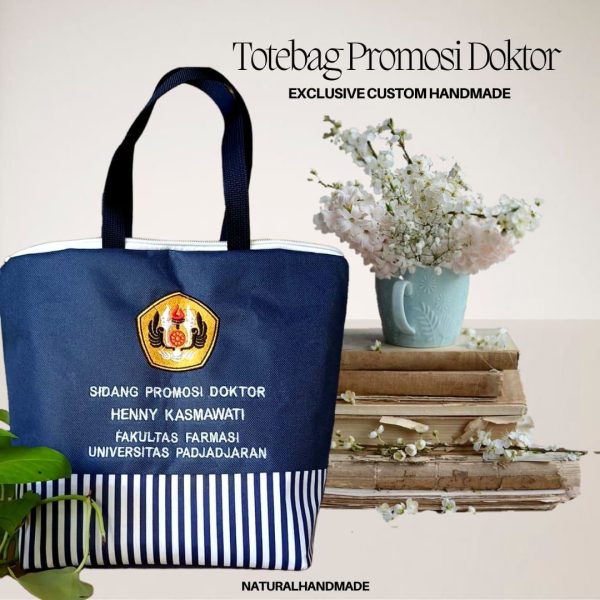 Totebag souvenir sidang promosi doktor natural handmade