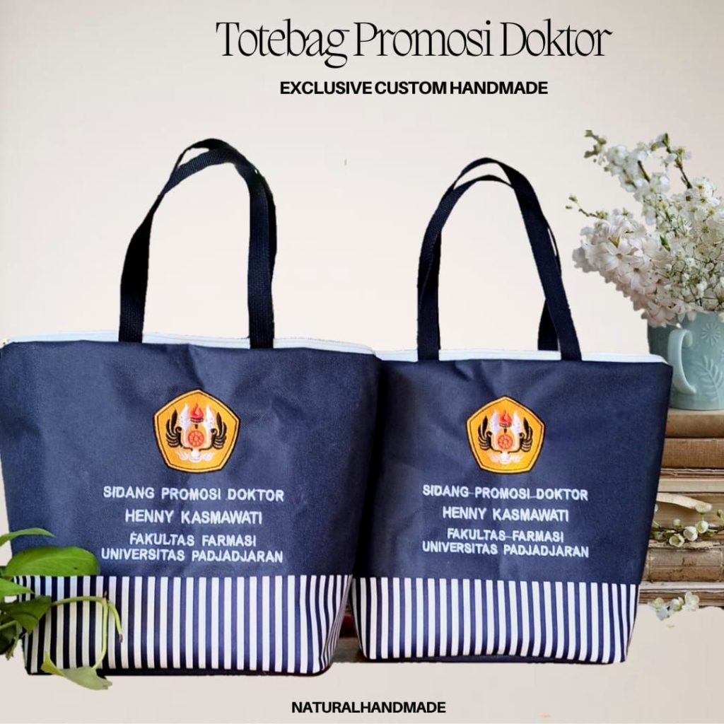 Totebag souvenir sidang promosi doktor natural handmade