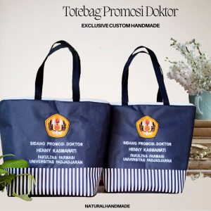Totebag souvenir sidang promosi doktor natural handmade