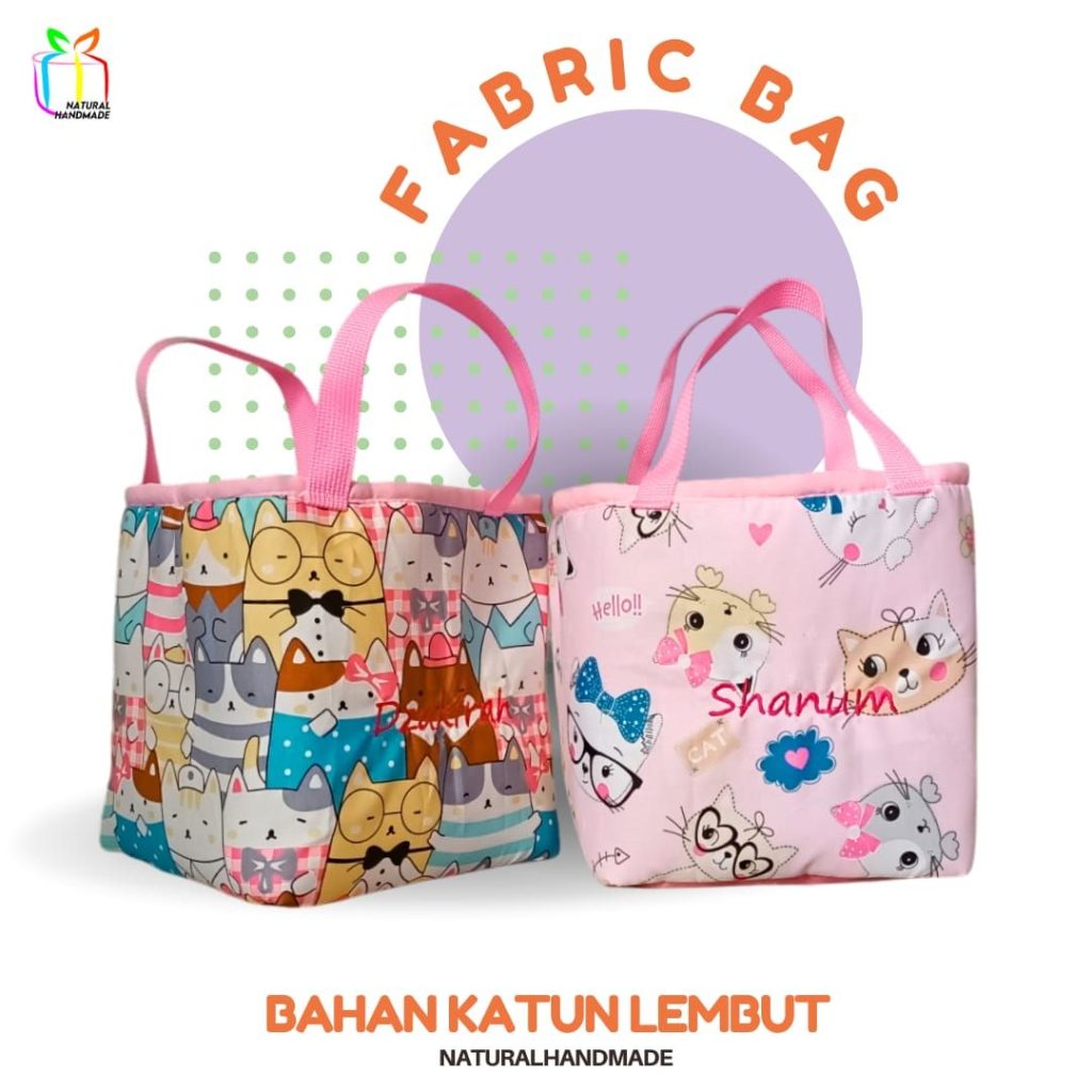 Lunch Bag Kotak Katun – Tas Bekal Makan Lucu dan Praktis untuk Keseharian Anda! | natural handmade