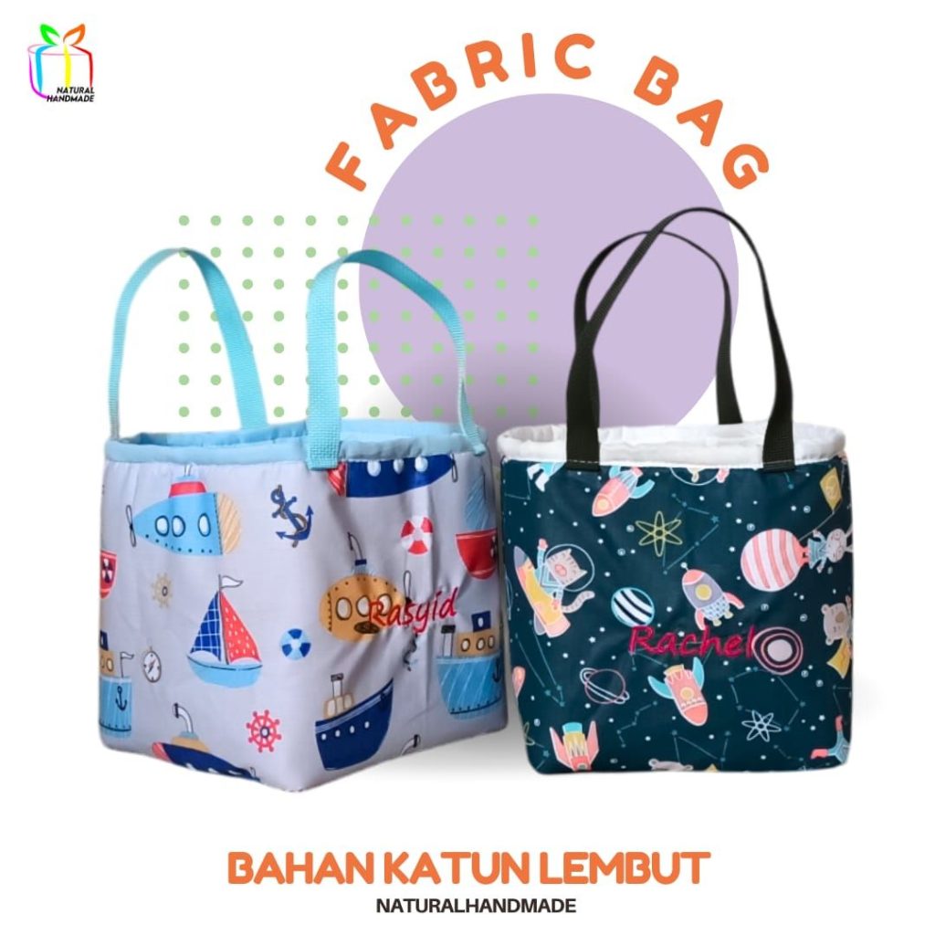 Lunch Bag Kotak Katun – Tas Bekal Makan Lucu dan Praktis untuk Keseharian Anda! | natural handmade