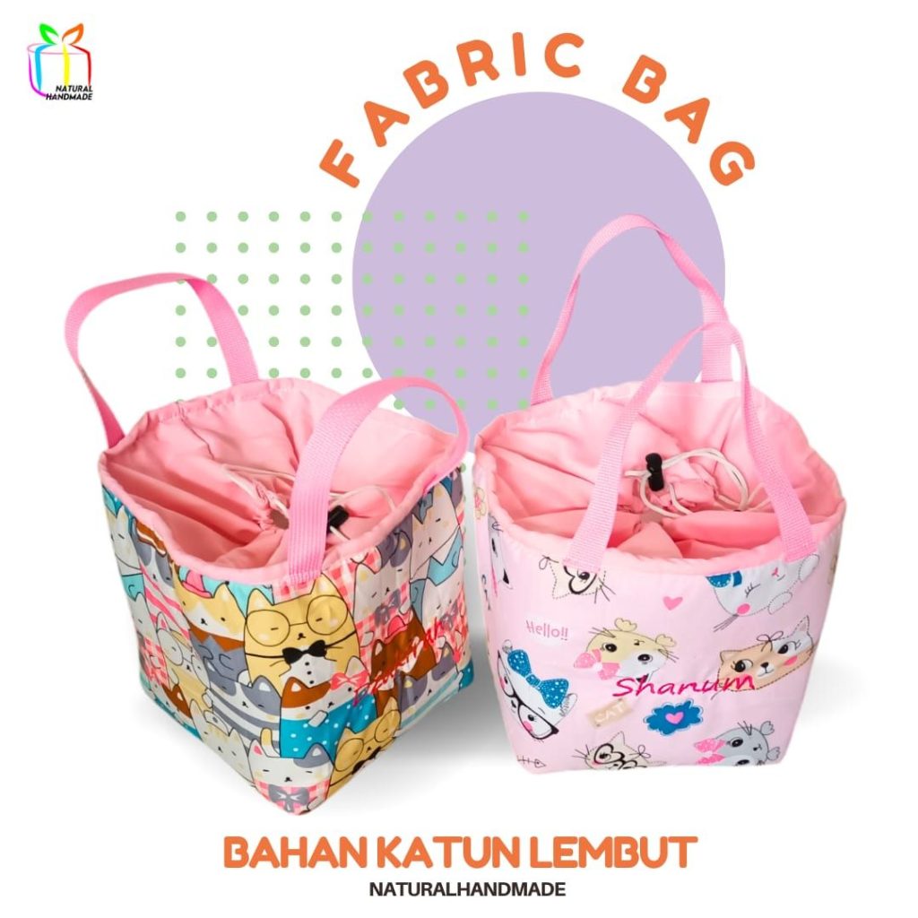 Lunch Bag Kotak Katun – Tas Bekal Makan Lucu dan Praktis untuk Keseharian Anda! | natural handmade
