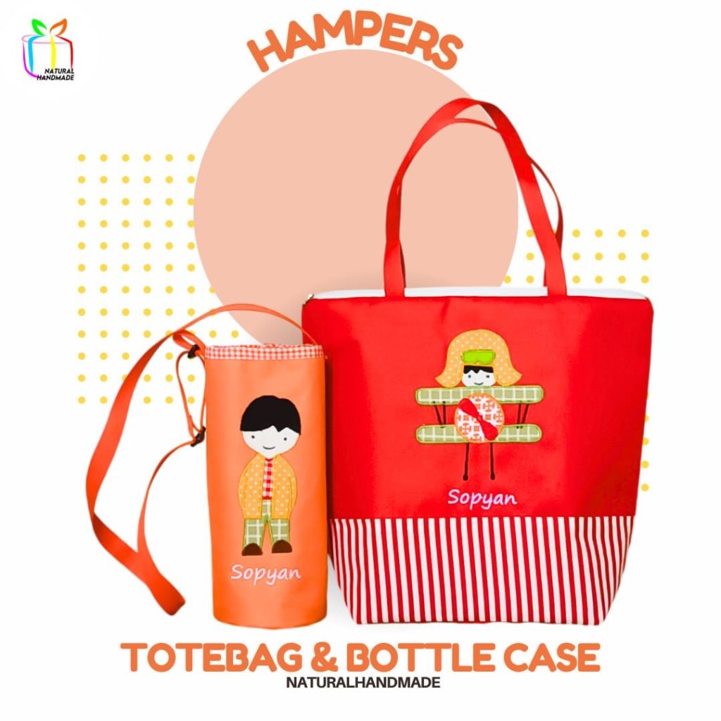 Hamper Ulang Tahun Tote Bag & Tas Botol Minum – Hadiah Penuh Manfaat dengan Gambar Profesi Impian! Souvenir tema cita-cita
