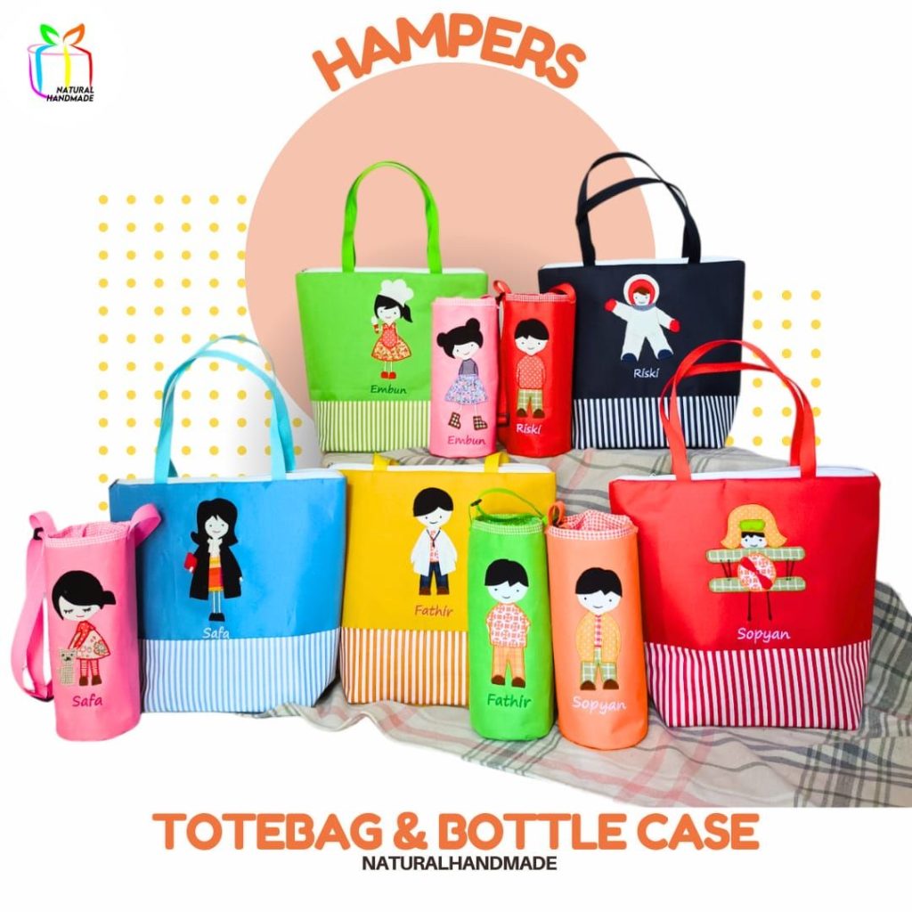 Hamper Ulang Tahun Tote Bag & Tas Botol Minum – Hadiah Penuh Manfaat dengan Gambar Profesi Impian!