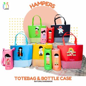 Hamper Ulang Tahun Tote Bag & Tas Botol Minum – Hadiah Penuh Manfaat dengan Gambar Profesi Impian!