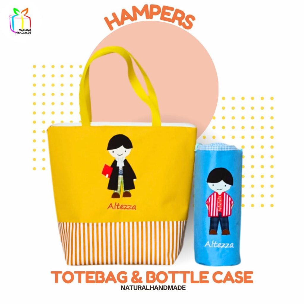 Hamper Ulang Tahun Tote Bag & Tas Botol Minum – Hadiah Penuh Manfaat dengan Gambar Profesi Impian!