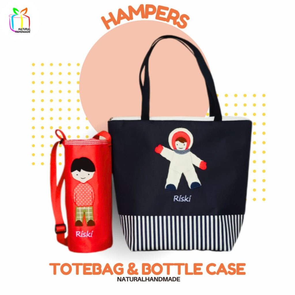 Hamper Ulang Tahun Tote Bag & Tas Botol Minum – Hadiah Penuh Manfaat dengan Gambar Profesi Impian!