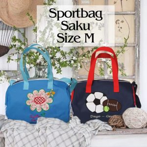 souvenir ultah sport bag custom anak gambar bunga dan bola