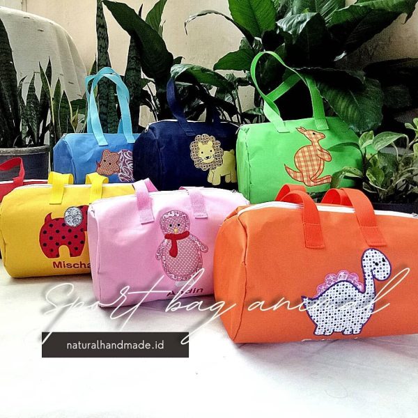 tas olahraga sport bag tema gambar hewan - souvenir ulang tahun anak