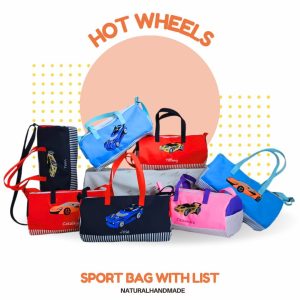 sport bag hot wheels - souvenir ultah anak kekinian tema mobil balap | natural handmade