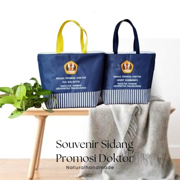 Totebag souvenir sidang promosi doktor natural handmade