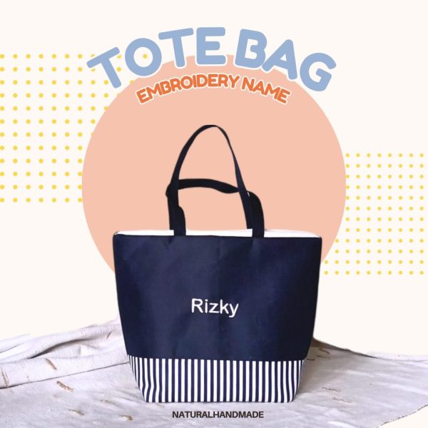 Tote Bag Bordir Nama – Souvenir Simpel dan Personal dengan Sentuhan Elegan | natural handmade
