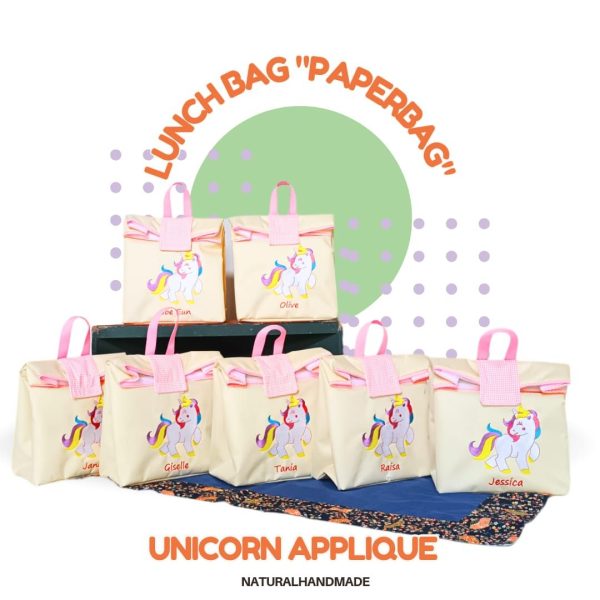 Lunch bag lipat spesial souvenir ultah anak gambar unicor dan pelaut