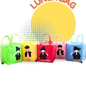 lunch bag kotak tema wisuda : souvenir kelulusan dan kenaikan kelas