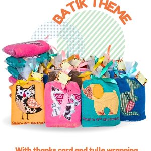 Koleksi handuk batik motif hewan (harimau, burung, ikan) - produk lokal berkualitas untuk anak-anak