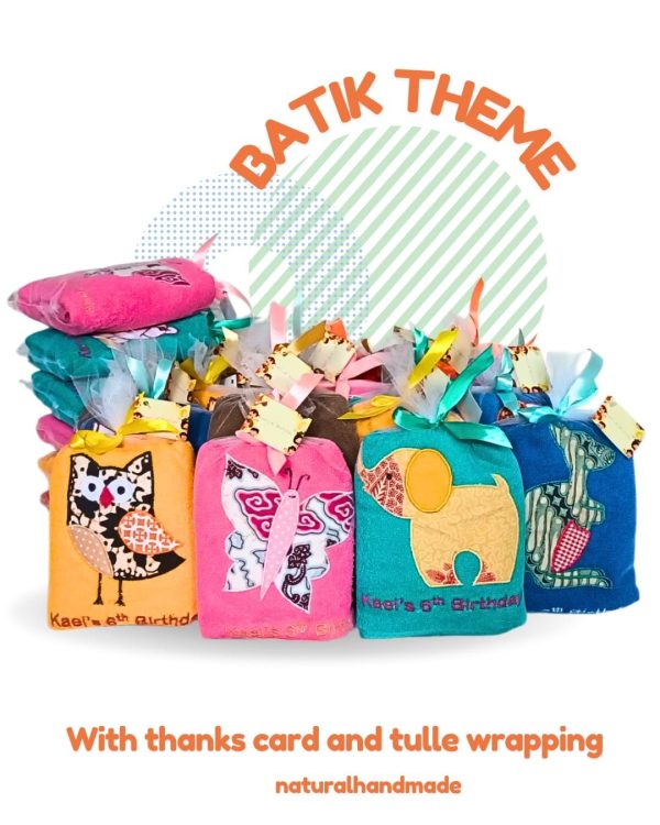 Koleksi handuk batik motif hewan (harimau, burung, ikan) - produk lokal berkualitas untuk anak-anak